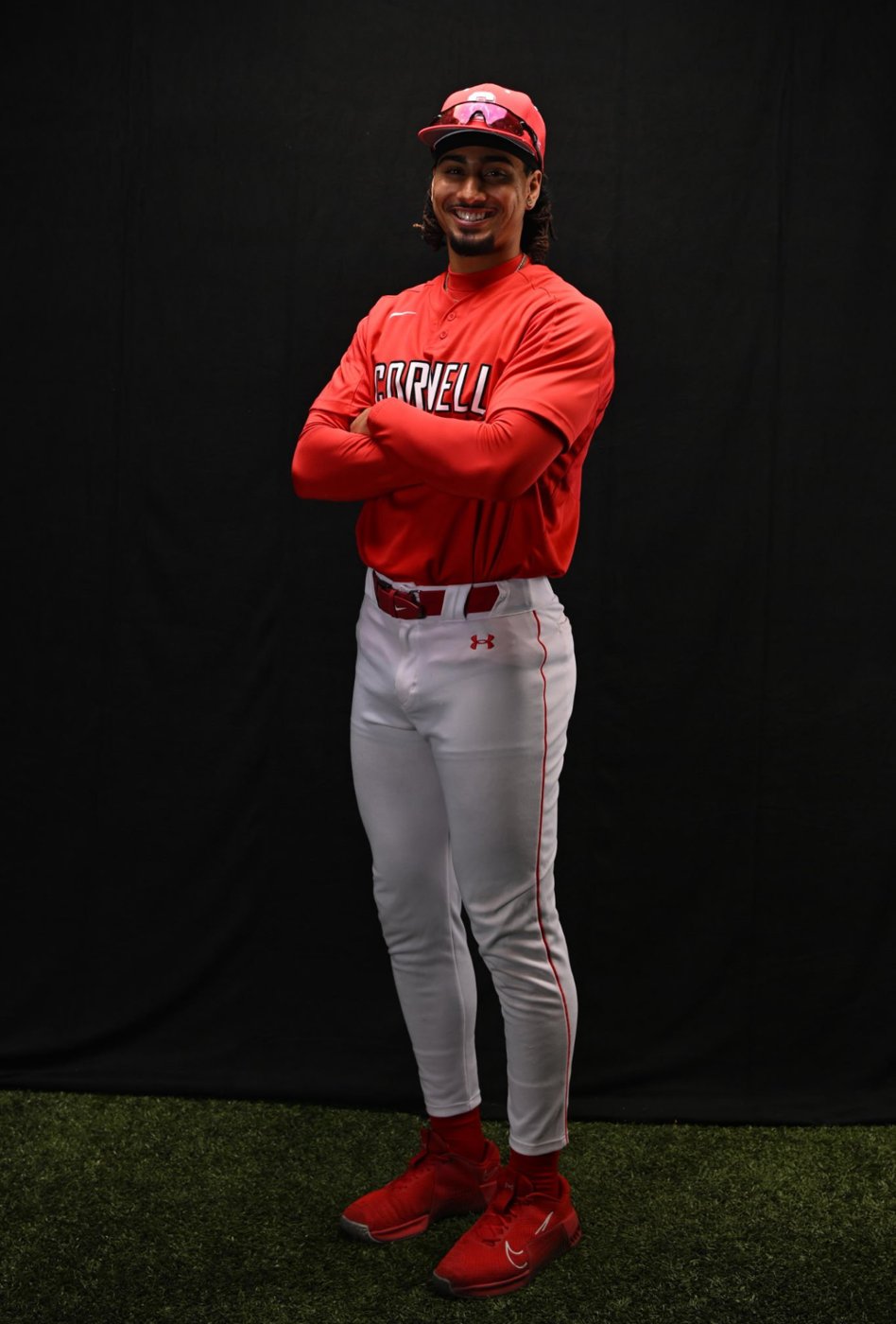 Jakobi in his Cornell baseball uniform
